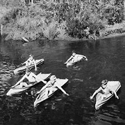 Messing about on the river, Fairbridge Farm, 1954